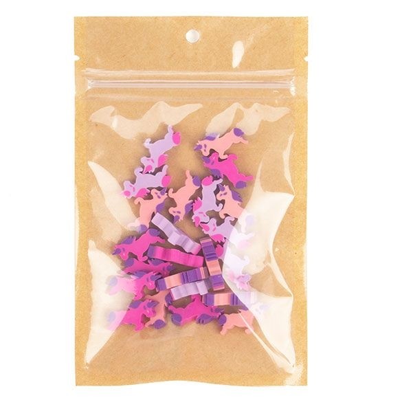 Sacchetto kraft con fronte trasparente 9,2 x 12,7 cm con tacche di strappo (100 pezzi) [HZB4KC]