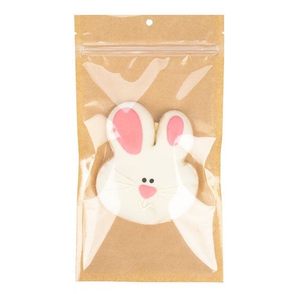 Sacchetto kraft con fronte trasparente 12,7 x 20,8 cm con tacche di strappo (100 pezzi) [HZB6KC]