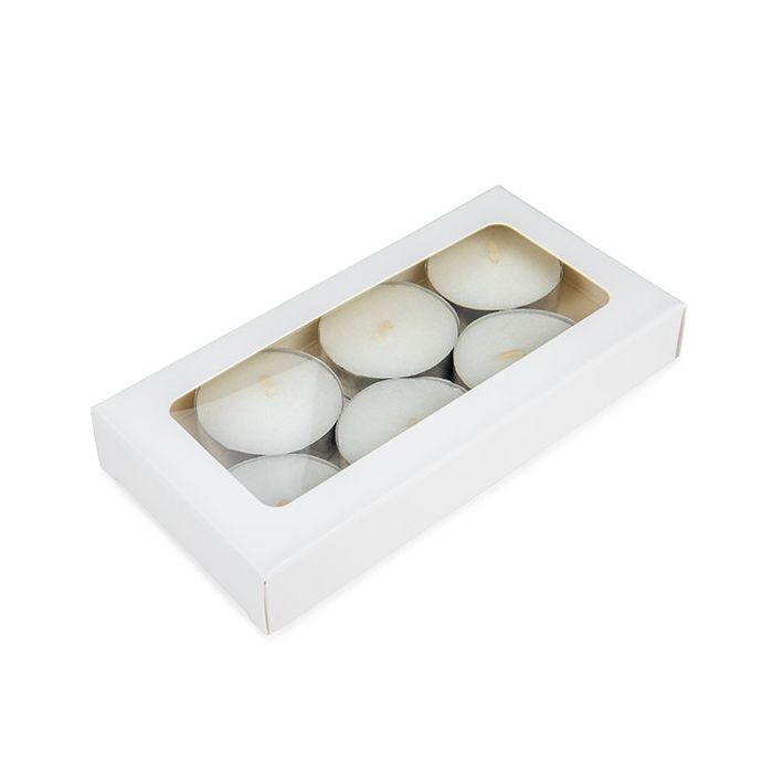 Scatola regalo bianca con finestra 7x2.1x13.8 cm (25 pezzi) [WKRGW315]