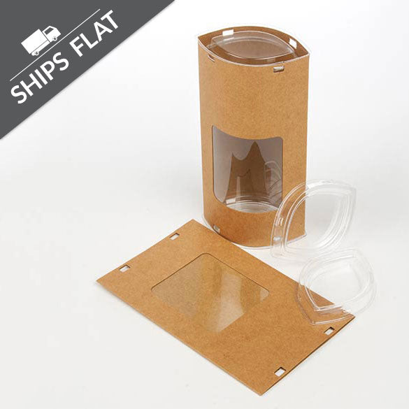 Kraft con finestra Pop-up Tube Kit "a forma di occhio" 7.8 x 5.2 x 15.4cm (25 pezzi) [KTEWS26]