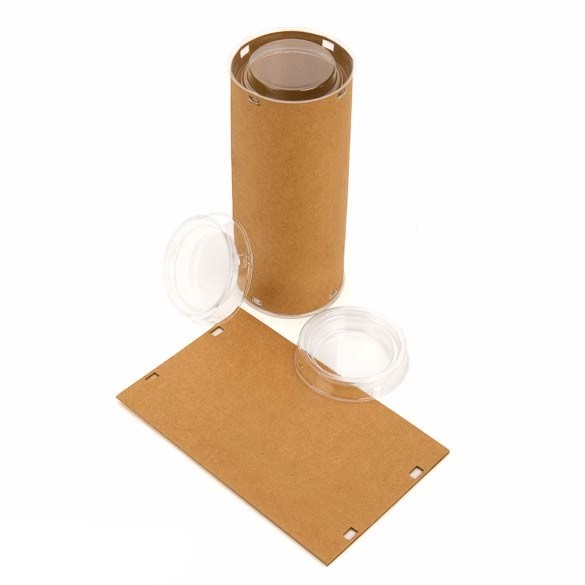 Kraft pop-up tube Kit, round shaped 6.4 x 6.4 x 15.4cm