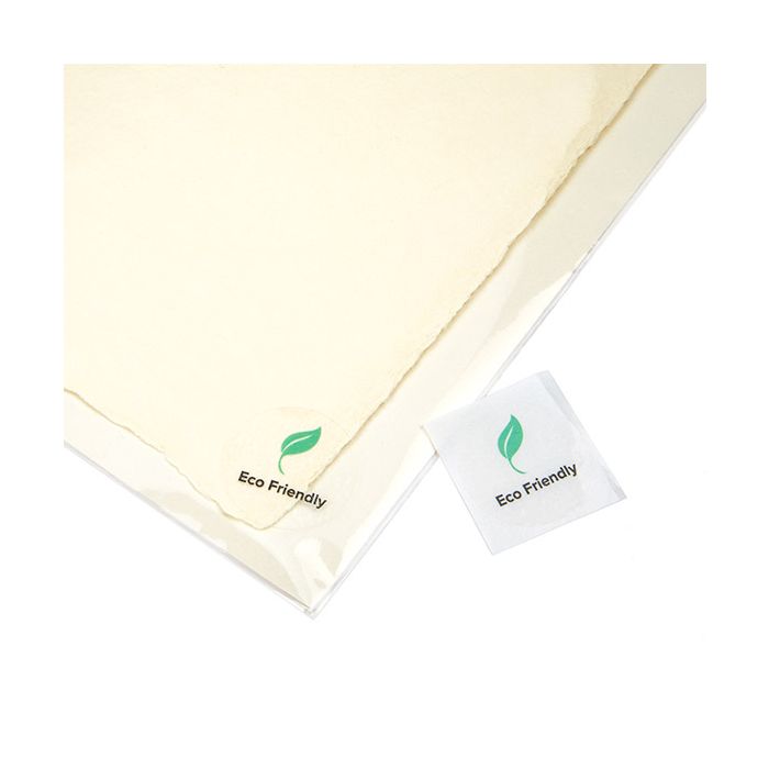 Adesivi rotondi ''Ecologico'' (trasparente con Verde Leaf & nero Text) 2,5 cm (1 Sheet) [LS1ECO]