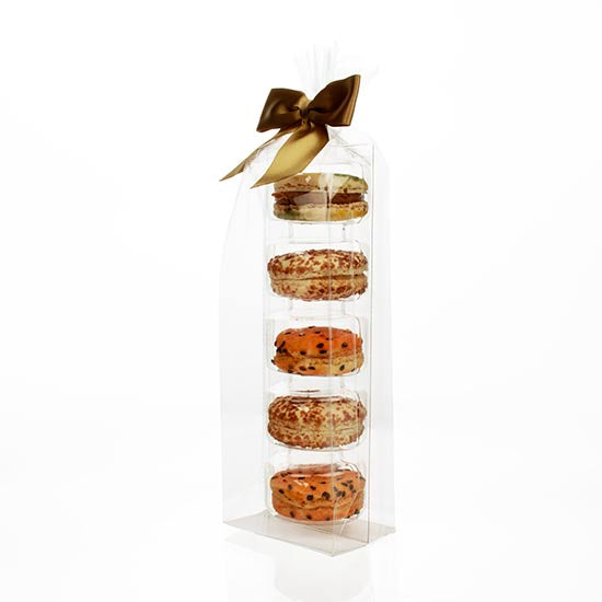 Sacchetto di plastica per 5 macarons (100 Pezzi) [MBG1]