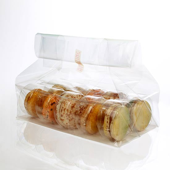 Sacchetto di plastica per 10 macarons (100 Pezzi) [MBG2]