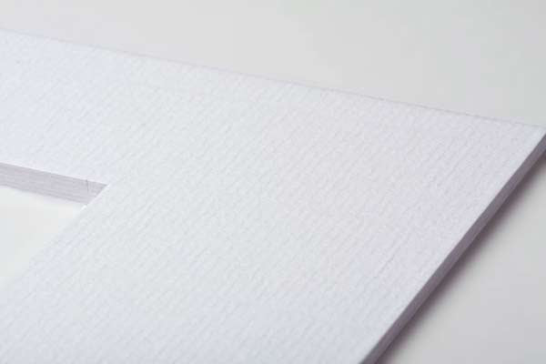 Passe-partout doppio spessore bianco/bianco 19.4x29.5cm finestra - Dimensioni esterne 30.5x40.6cm (10 pezzi) [MT20005]
