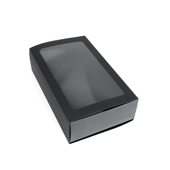 Scatole carta due pezzi nere 21x12,7x5,7cm (25 pz) [MBS10B]