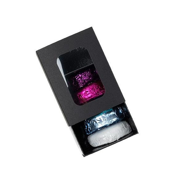 Scatole carta due pezzi nere 9,5x6,4x5,7cm (25 pz) [MBS8B]