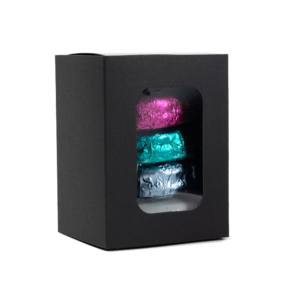 Scatole carta due pezzi nere 9,5x6,4x5,7cm (25 pz) [MBS8B]