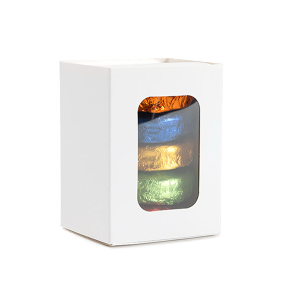 Scatole carta due pezzi bianche 9,5x6,4x5,7cm (25 pz) [MBS8W]