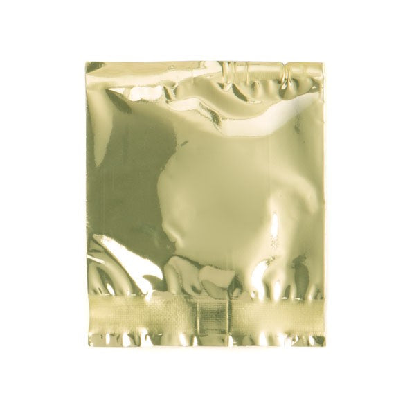 Sacchetto di plastica trasparente Oro 5x5,5cm metallizzato termosaldabile (100 pezzi) [SMB22QG]