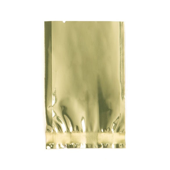 Sacchetto di plastica trasparente Oro 5x7.5cm metallizzato termosaldabile (100 pezzi) [SMB23SG]