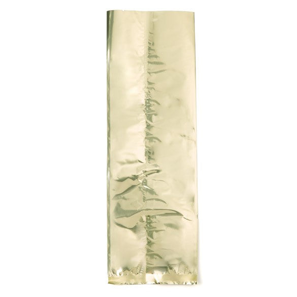 Sacchetto di plastica trasparente Oro 10.2x30.5cm metallizzato termosaldabile (100 pezzi) [SMB412G]