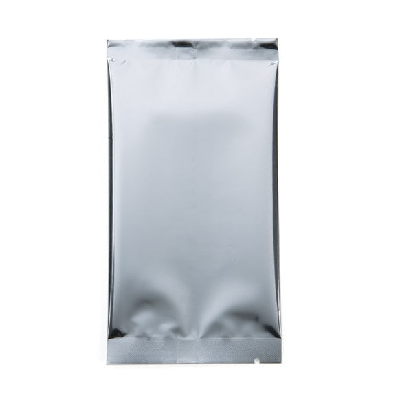 Sacchetto di plastica color argento 7,5x14cm metallizzato termosaldabile (100 pezzi) [SVP35HS]