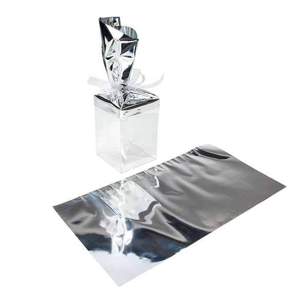 Fogli di pellicola Metallico argento 22,9x43,2 cm (25 pezzi) [MT3S]