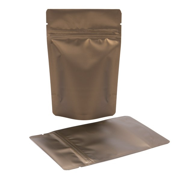 Buste doypack color bronzo 10x6x15cm | 57 grammi (100 pezzi) [ZBGM2BZ]