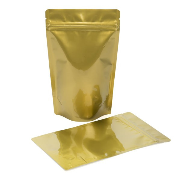 Buste doypack color oro 13x7x20.5cm | 113 grammi (100 pezzi) [ZBGM3G]
