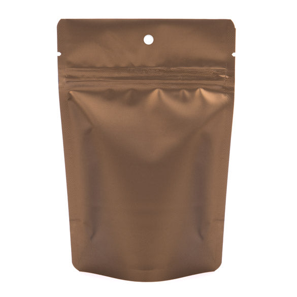 Buste doypack bronzo conForo di sospensione 10,2x6x15,2 cm (100 pz) [ZBGM2BZH]