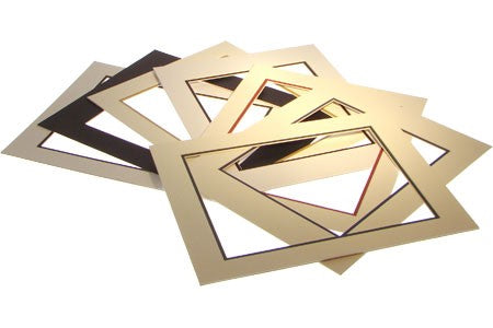 Passe-partout doppio spessore nero/nero 27,9x35,6cm con finestra 19,4x24,5cm (10 pezzi) [MD20134]