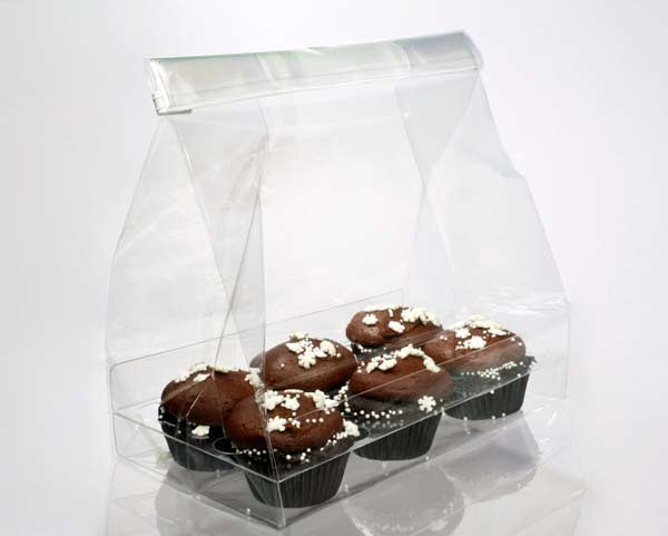 Sacchetti Cupcake per 6 mini cupcakes con inserto 17,8 x 10,2 x 22,9cm (100 pezzi) [CBG6]