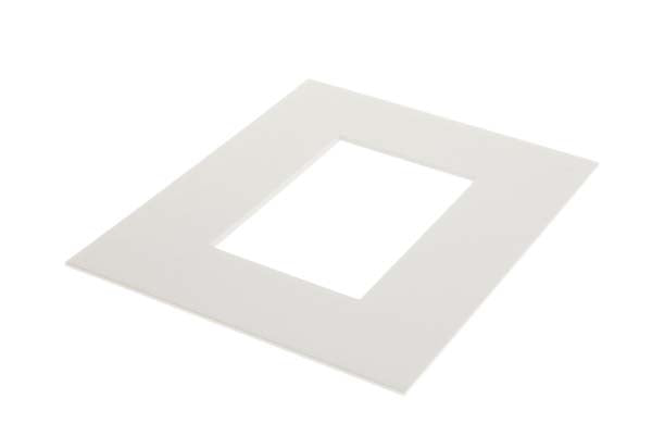 Passe-partout doppio spessore bianco 20,3x25,4cm con finestra 8,9x14cm (25 pezzi) [MS31001]