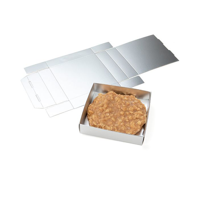 Piccole scatole in carta kraft fondo argentato 10.5x2.5x10.8cm (25 pezzi) [MS99]