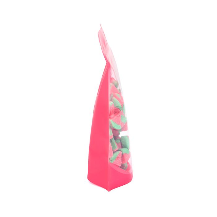 Buste doypack Neon rosa 13x7.9x20.6 cm con foro (100 pz) [ZBGN3PK]