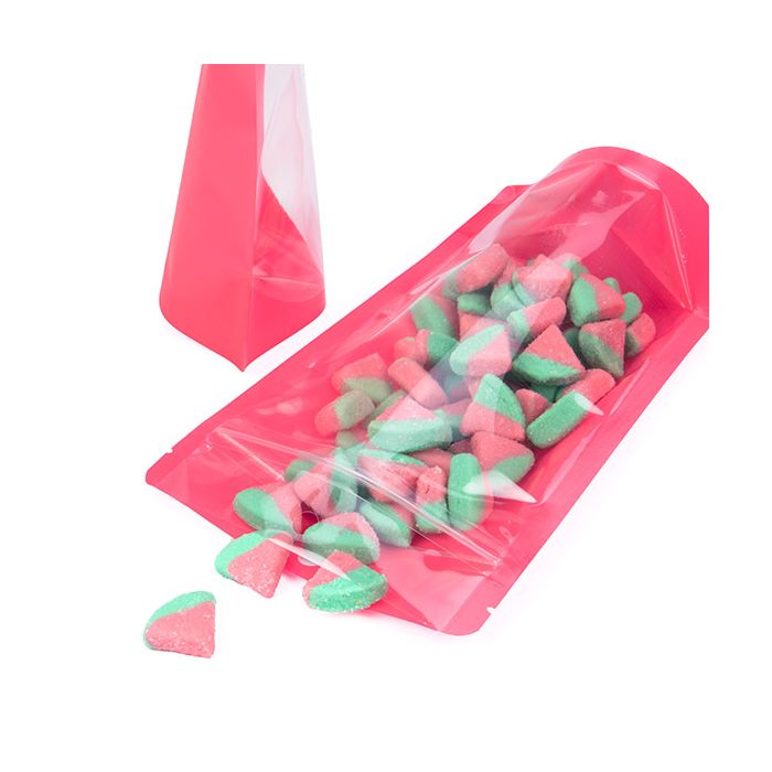 Buste doypack Neon rosa 13x7.9x20.6 cm con foro (100 pz) [ZBGN3PK]