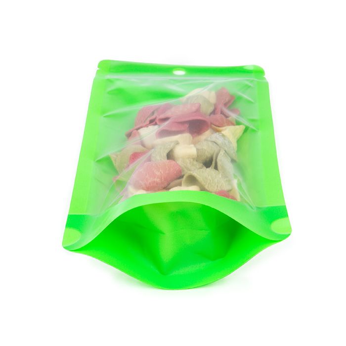 Buste doypack Neon Verde 10.8x6x23.8 cm con foro (100 pz) [ZBGN1NGR]