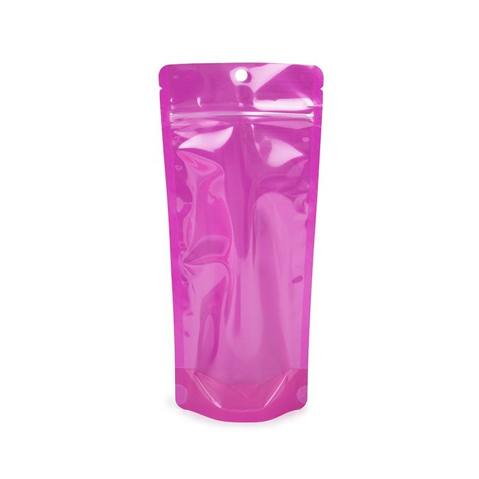 Buste doypack Neon Purple 10.8x6x23.8 cm con foro (100 pz) [ZBGN1NPR]