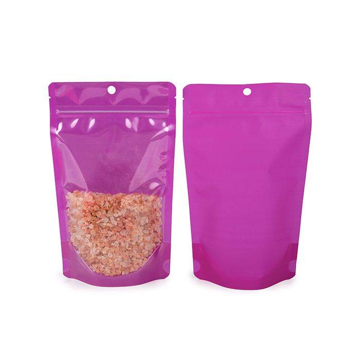 Buste doypack Neon Purple 13x7.9x20.6 cm con foro (100 pz) [ZBGN3PR]