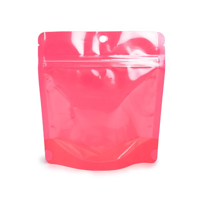 Buste doypack Neon rosa 15.9x6.4x14.6 cm con foro (100 pz) [ZBGNSHZPK]
