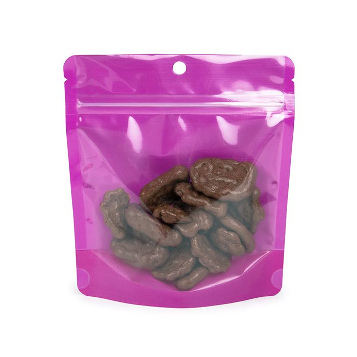 Buste doypack Neon Purple 15.9x6.4x14.6 cm con foro (100 pz) [ZBGNSHZPR]