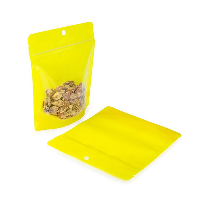 Buste doypack Neon Giallo 15.9x6.4x14.6 cm con foro (100 pz) [ZBGNSHZYW]
