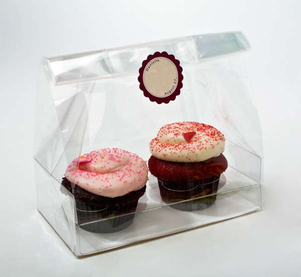 Sacchetti Cupcake con fondo in carta per 2 cupcake 17,8 x 10,2 x 22,9cm (100 pezzi) [CBG5]