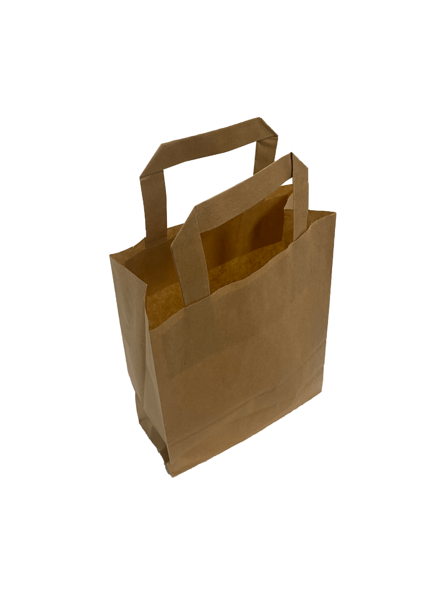 Shopper di carta 18x8x22cm Kraft marrone 70 g/qm (50 pezzi) [PADB1822]