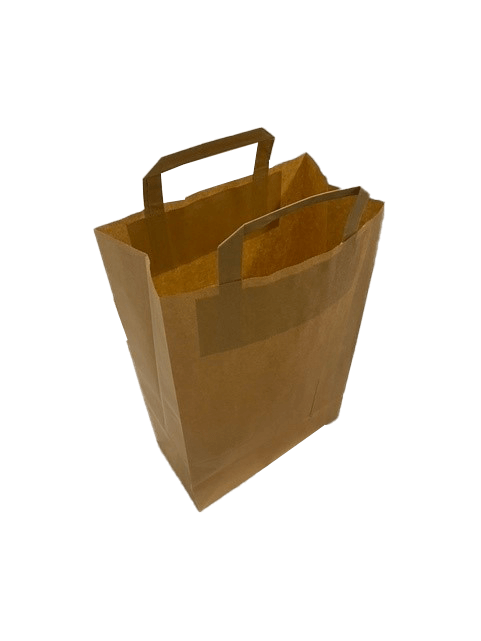 Shopper di carta 26x17x25cm Kraft marrone 70 g/qm (50 pezzi) [PADB2625]