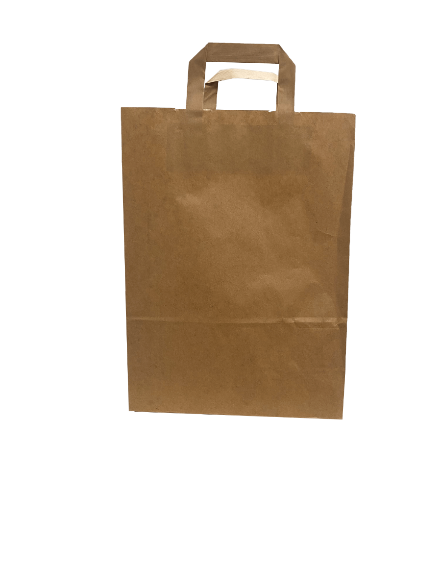 Shopper di carta 26x12x35cm Kraft marrone 70 g/qm (50 pezzi) [PADB2635]