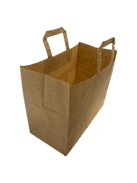 Shopper di carta 26x12x35cm Kraft marrone 70 g/qm (50 pezzi) [PADB2635]
