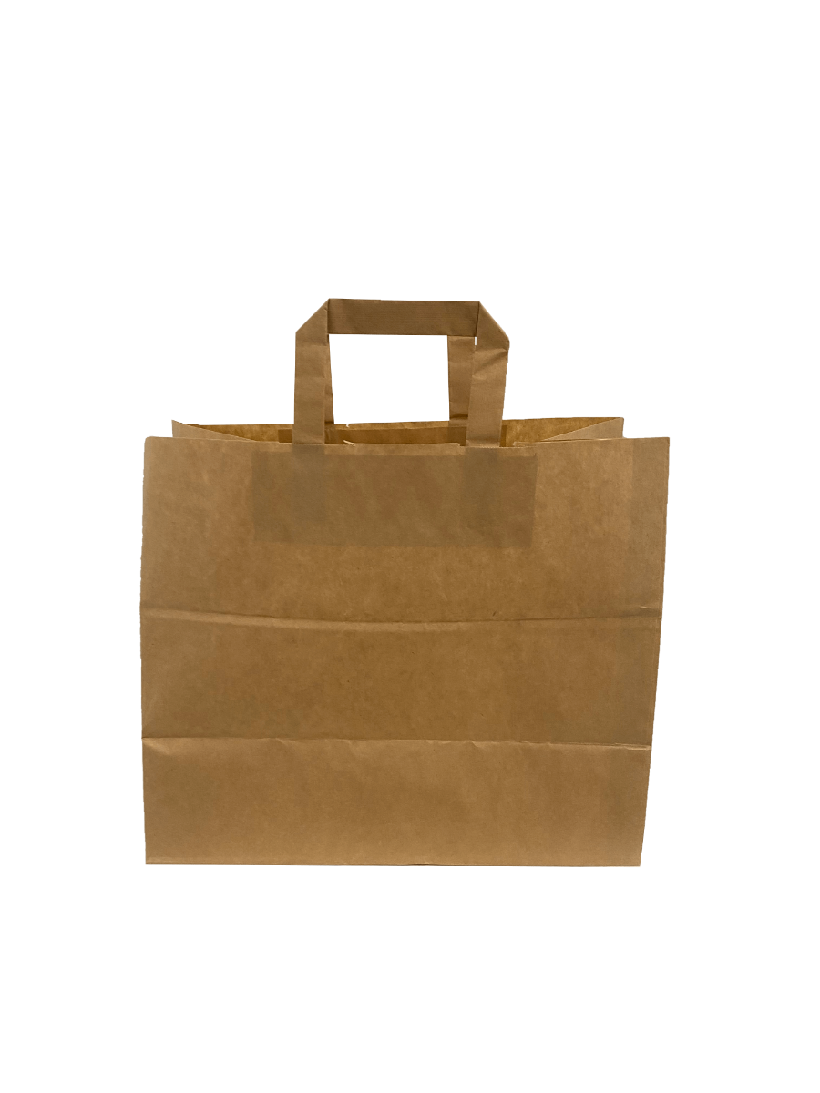Shopper di carta 32x17x27cm Kraft marrone 70 g/qm (50 pezzi) [PADB3227]