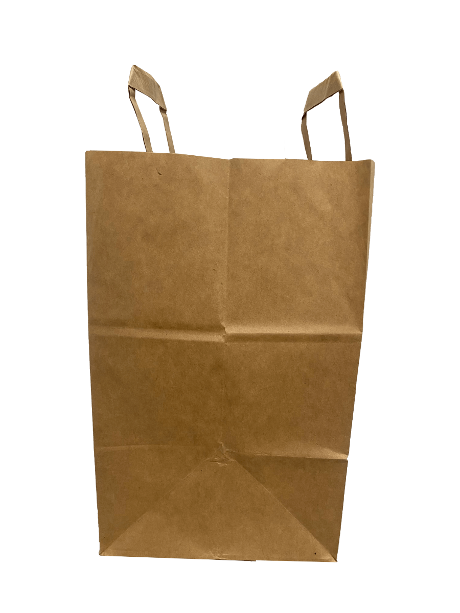 Shopper di carta 32x17x27cm Kraft marrone 70 g/qm (50 pezzi) [PADB3227]