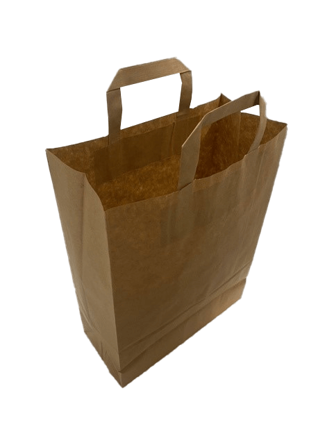 Shopper di carta 32x17x27cm Kraft marrone 70 g/qm (50 pezzi) [PADB3227]