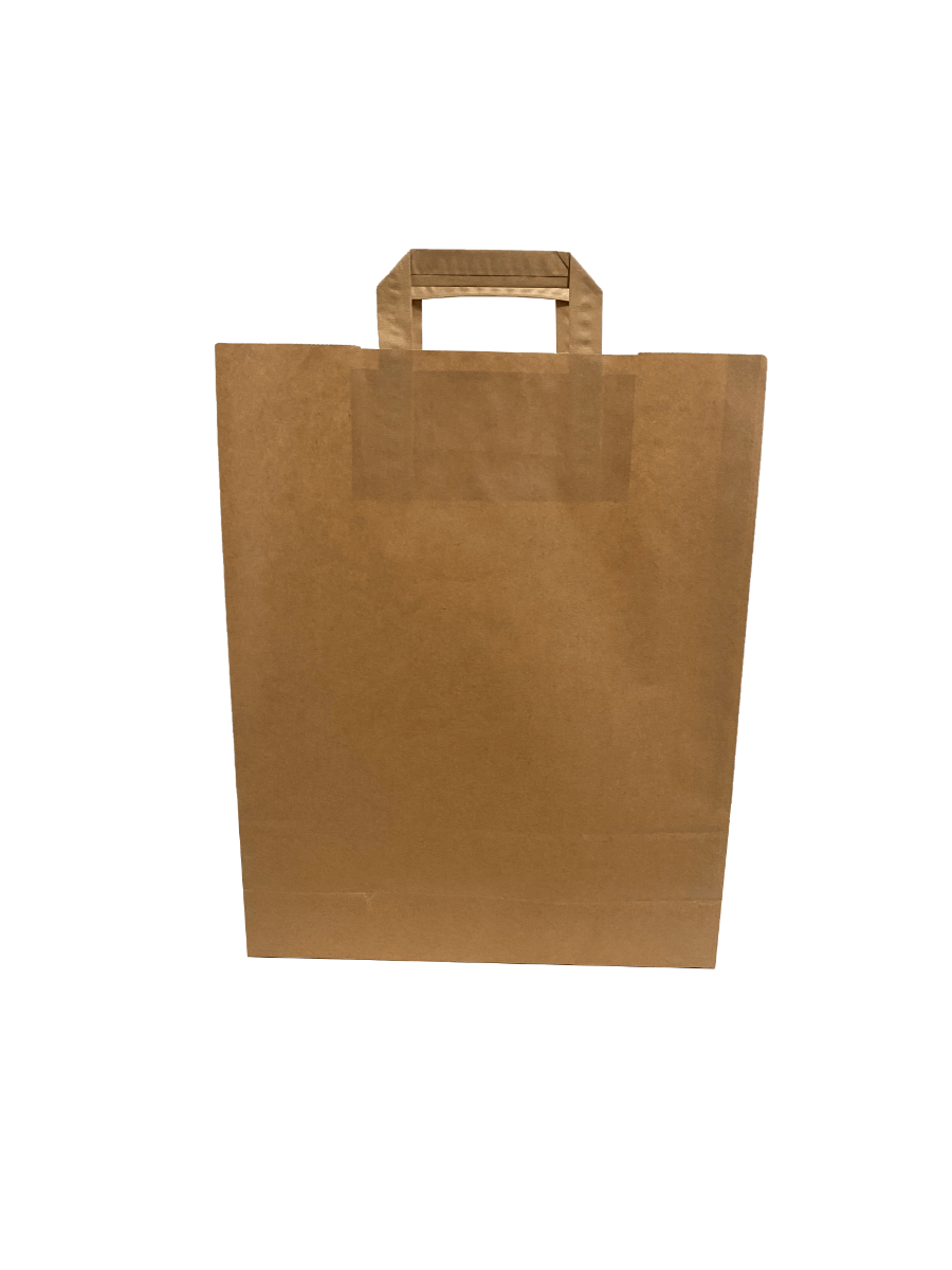 Shopper di carta 32x21x27cm Kraft marrone 80 g/qm (50 pezzi) [PADB3227XL]