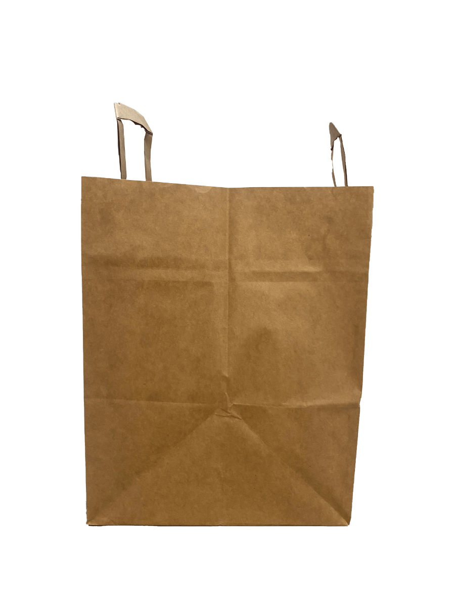 Shopper di carta 32x12x41cm Kraft marrone 80 g/qm (50 pezzi) [PADB9040]