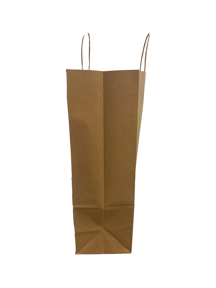 Shopper di carta marrone 45x17x48cm Kraft 100 grammi con manici cordino (50 pezzi) [PAMB4548]