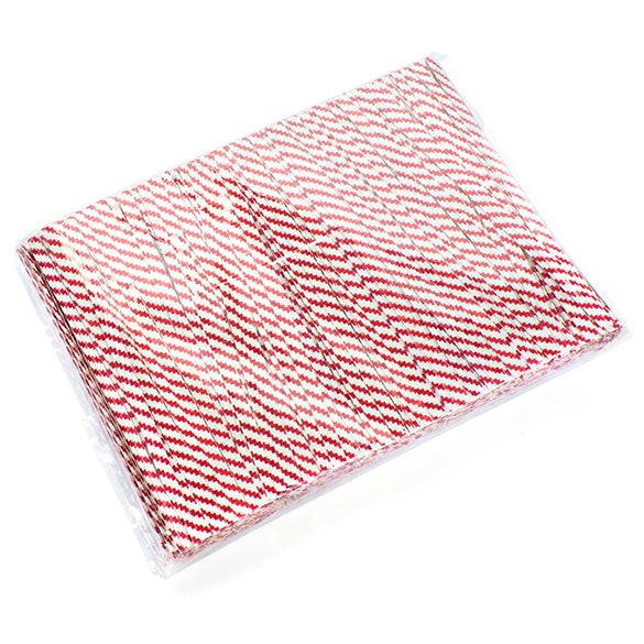 Fascette 10.2x0.4cm carta bianca/rossa a strisce (1.000 pezzi) [TT4WRS]