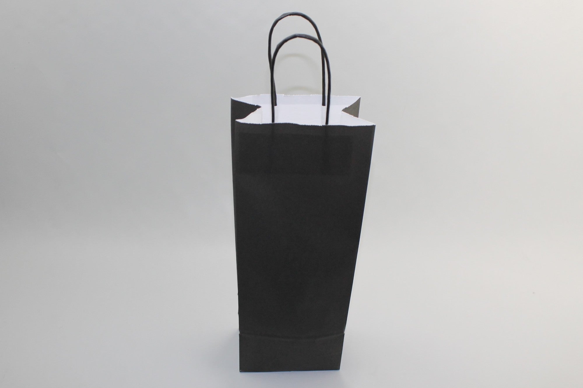 Shopper per bottiglie nere 14x8x39cm Kraft 110 g/m² (50 pezzi) [PAWF1439BK]
