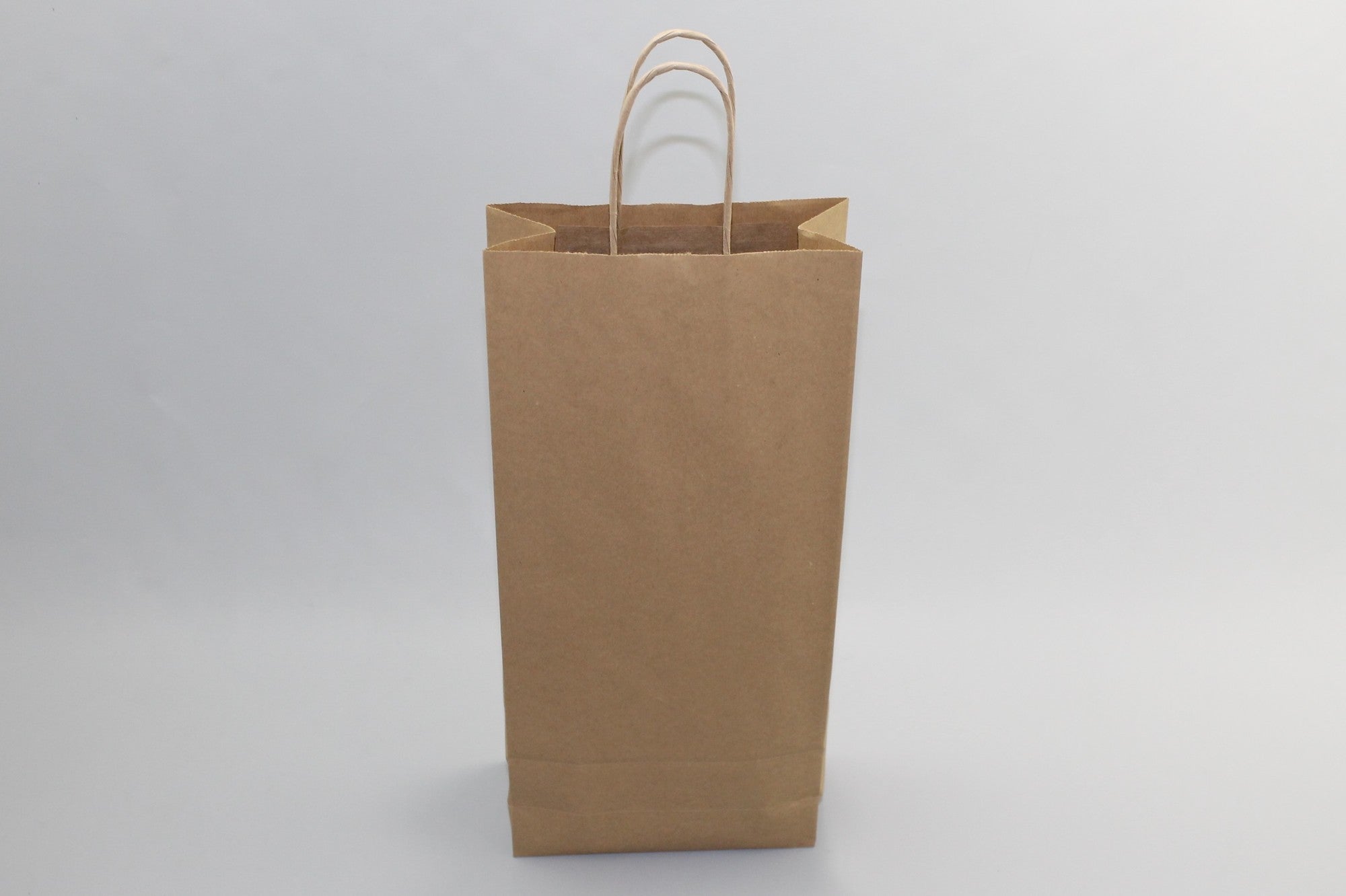 Shopper per bottiglie colore marrone 18x8x39cm Kraft 100 g/m² (50 pezzi) [PAWF1839]