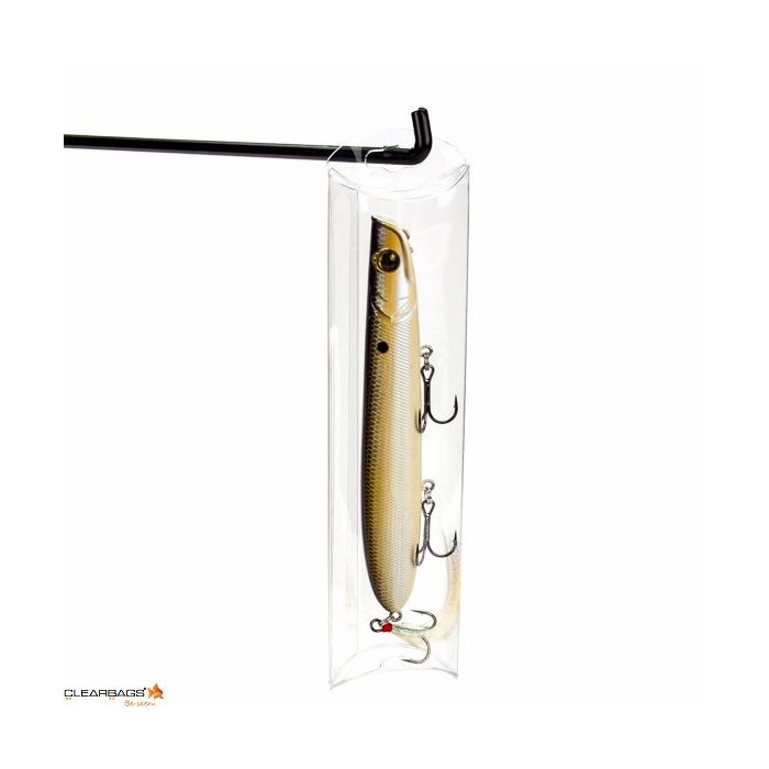 Piccole scatole berlingot trasparenti 5.1x1.9x17.8cm (con foro opzionale) (25 pezzi) [PB101]