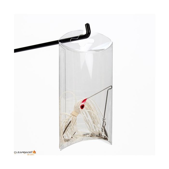 Piccole scatole berlingot trasparenti 7.6x2.5x12.7cm (con foro opzionale) (25 pezzi) [PB76]