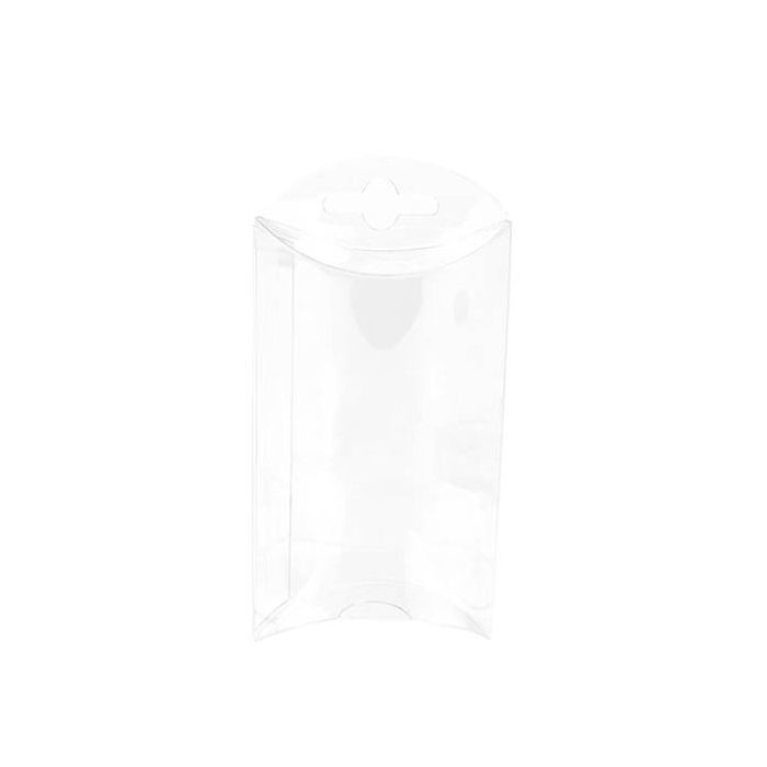 Piccole scatole berlingot trasparenti 7.6x2.5x12.7cm (con foro opzionale) (25 pezzi) [PB76]